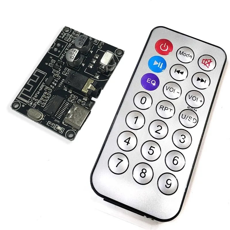 Bluetooth5.0Decoder Board Stereo Audio Module Wide Voltage Infrared Remote Control Speaker ModificationDIY