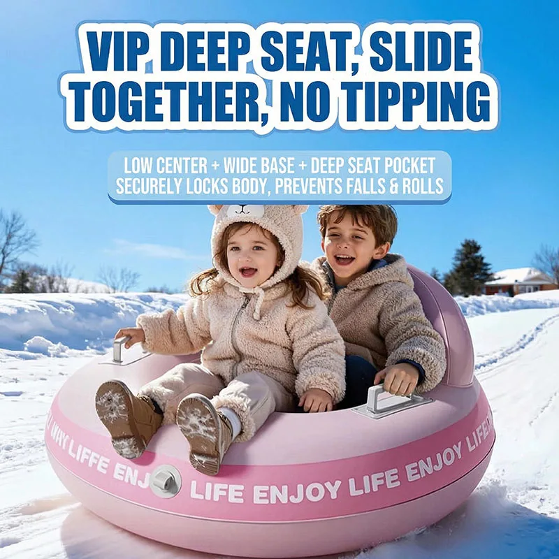 

Надувные сани для снежной трубки, 3 вида стилей, морозостойкие санки с утолщенным дном, сверхпрочные зимние сани с ручками для детей