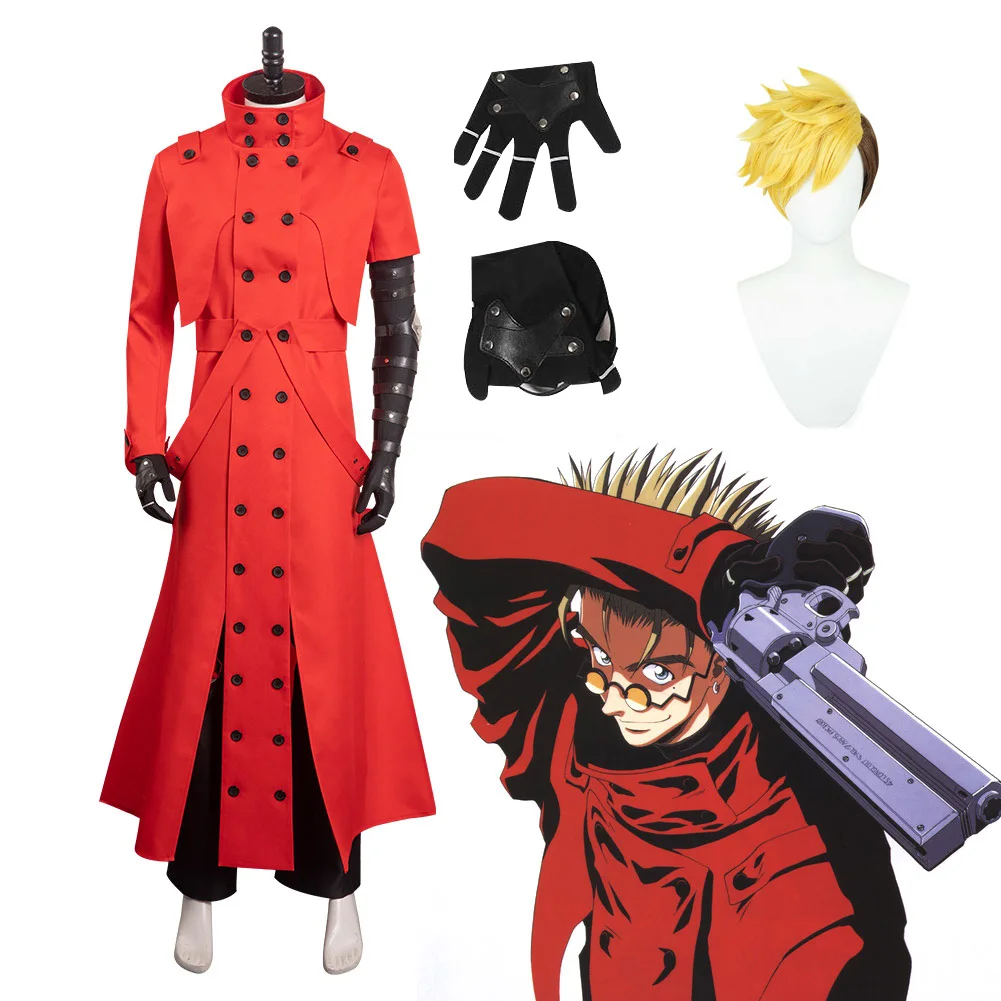 

Перчатки для косплея Vash the Stampede мужской костюм для ролевых игр наряды для Хэллоуина карнавала вечерние маскировочный костюм для взрослых