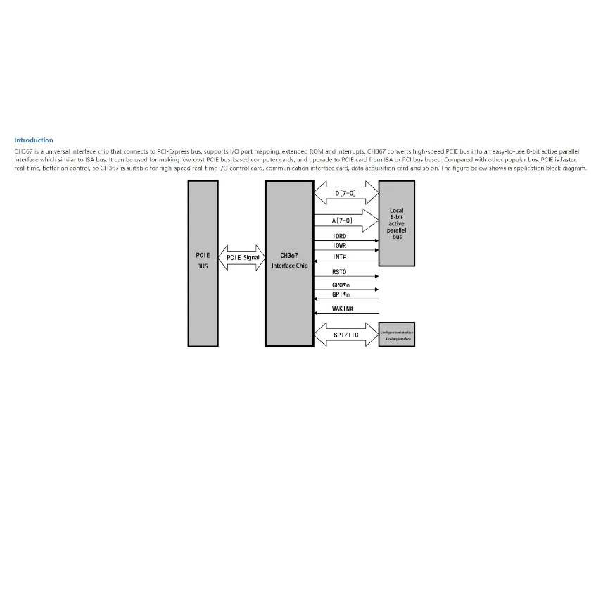 Imagem -03 - Development Board Isa e Pci Interface para Pcie Bus Interface Ch367