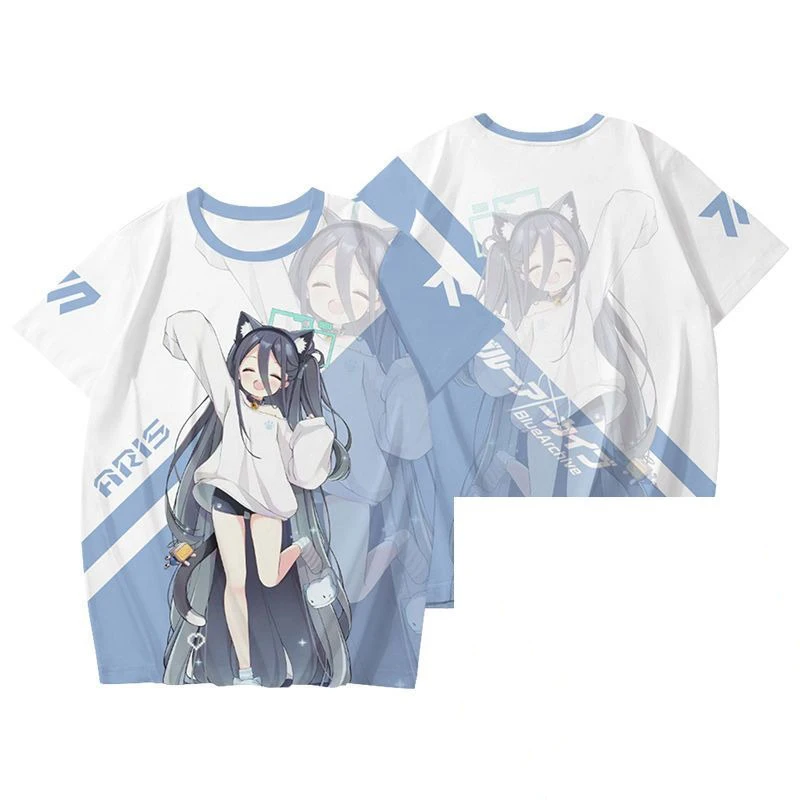 Anime Blue Archive Tendou Alice Short-Sleeve T-Shirt  Anime Cosplay Spring Summer Unisex Tops