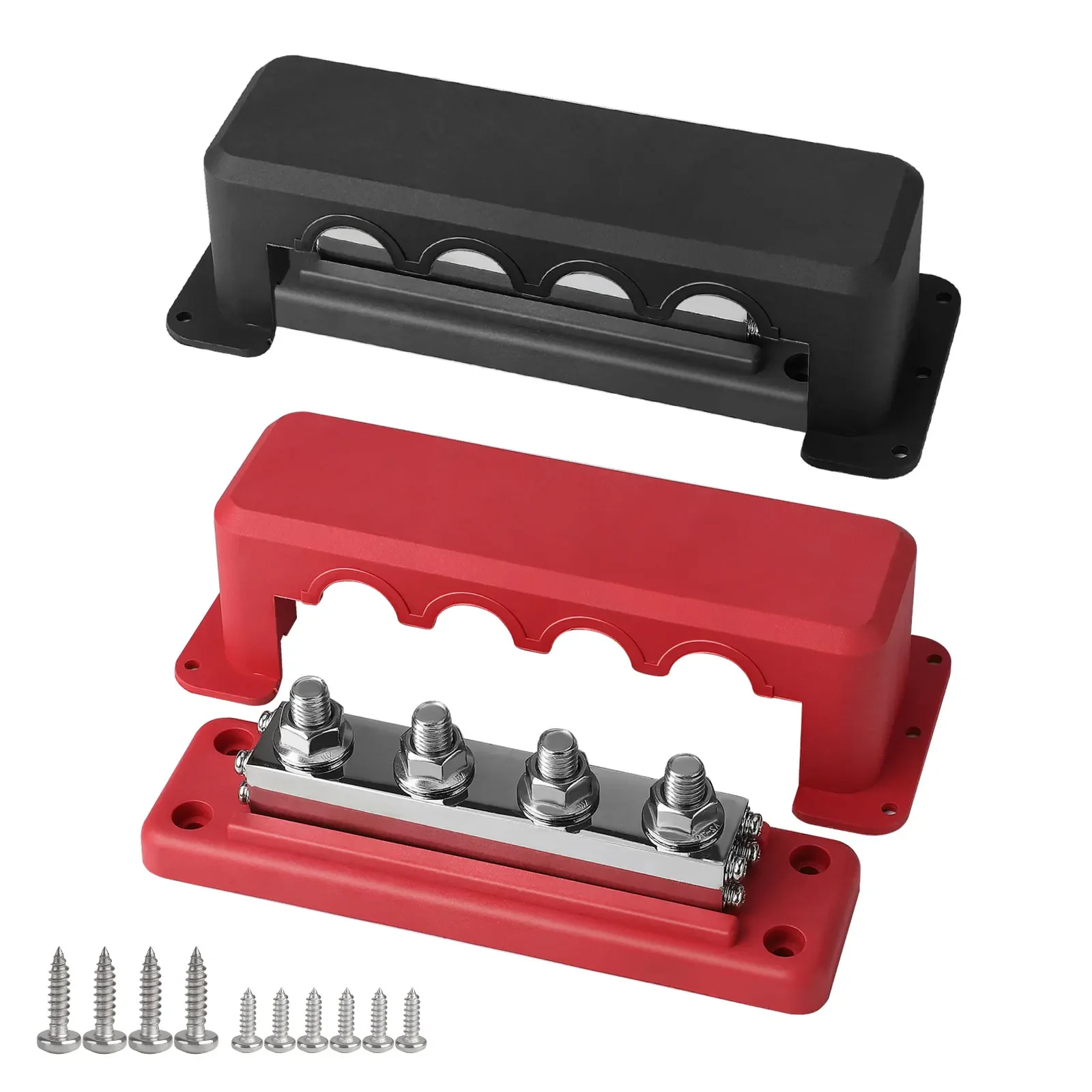 新型 12-48V 600A スタッド M10 3/8インチ 電源 EV充電器 配電ブロック バスバー 電気端子台 トラック ボート キャンピングカー RV 車用