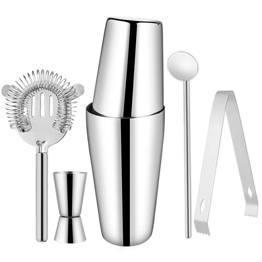 

Cocktail Shaker Set Mixer Wine Martini Boston Bartender Kit Stainless Steel Cocktail Shaker Gift Drink Party Bar Accessories