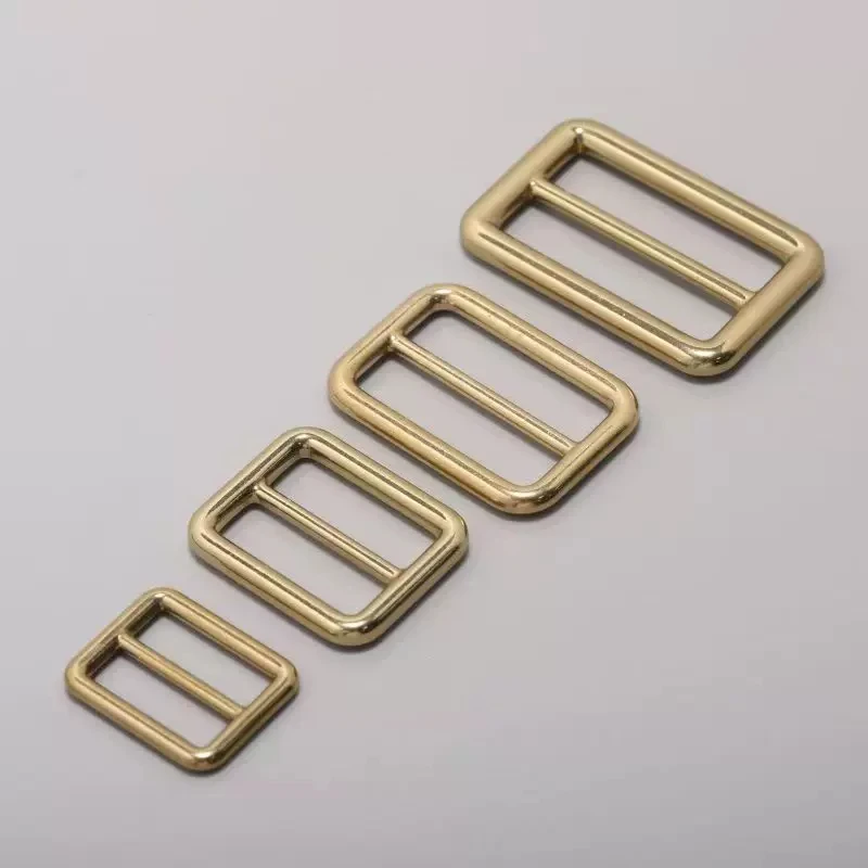Brass Precision-Cast Seamless Solid Square Buckle Handmade Bag Hardware Accessories Belt Strap Shoulder Strap Adjustment Buckle