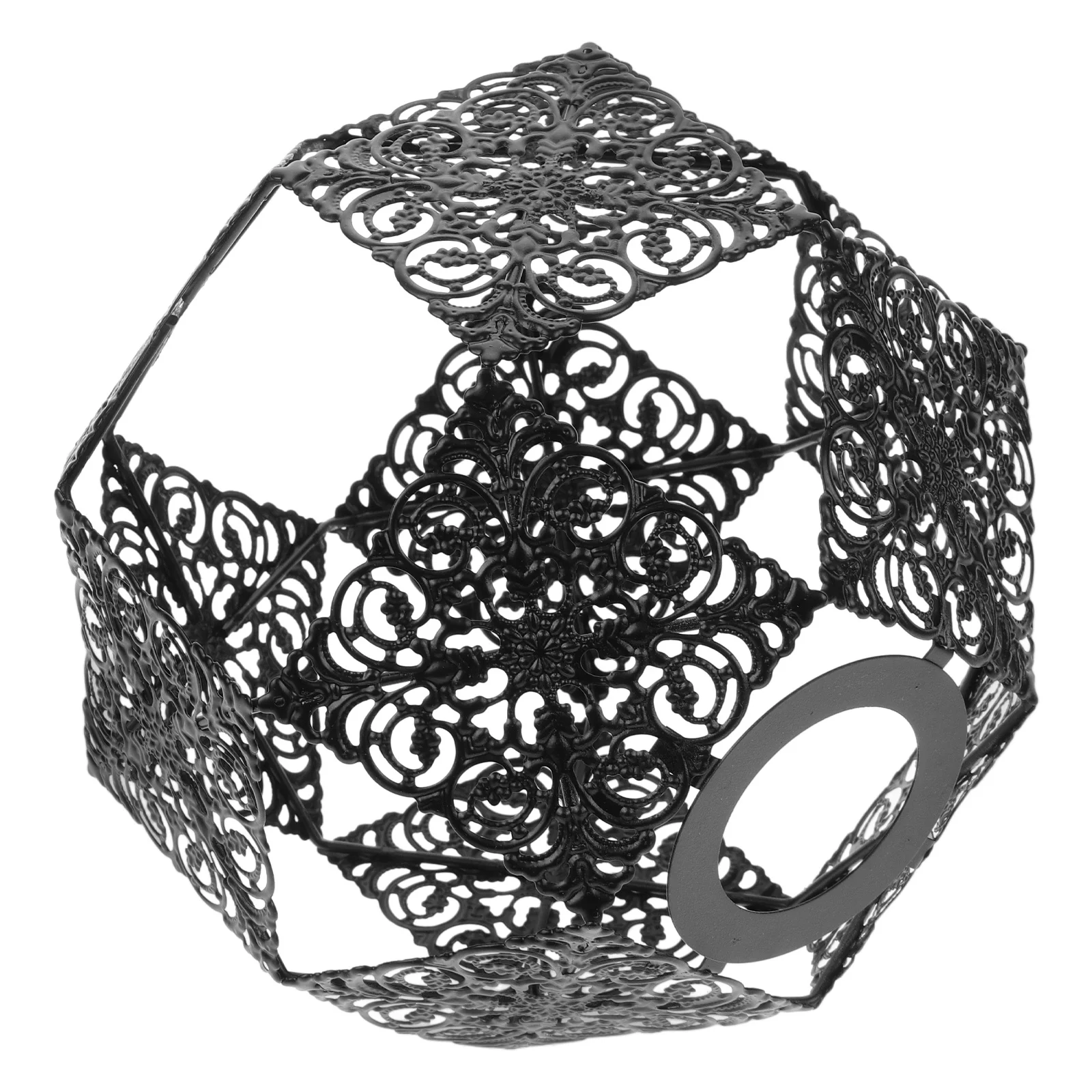 

Hollow Ceiling Hanging Light Cover Industrial Style Pendant Lamp Shade Iron Material Wear Resistant Simple Installation