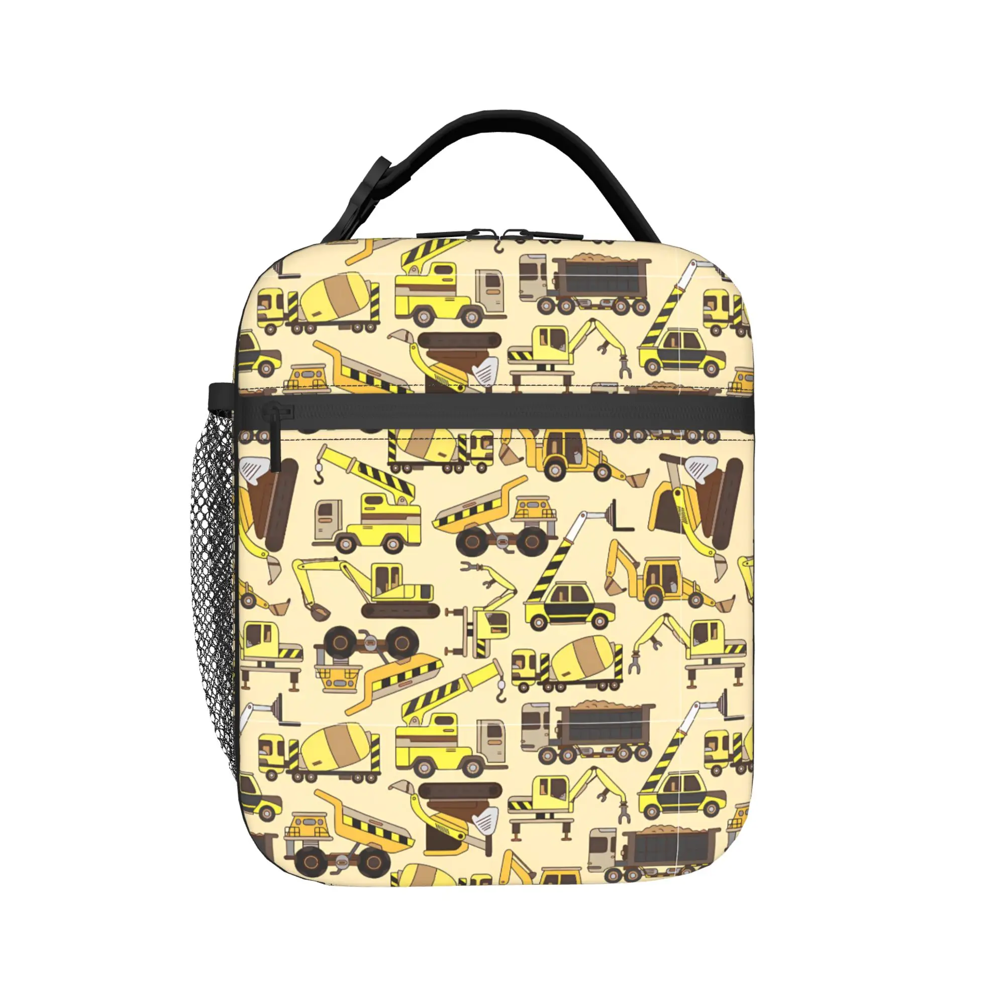 Toys heavy construction machines Lunch Bag  Travel Lunch Box For Child Custom Thermal Lunch Bags Portable Insulated Cooler Bag