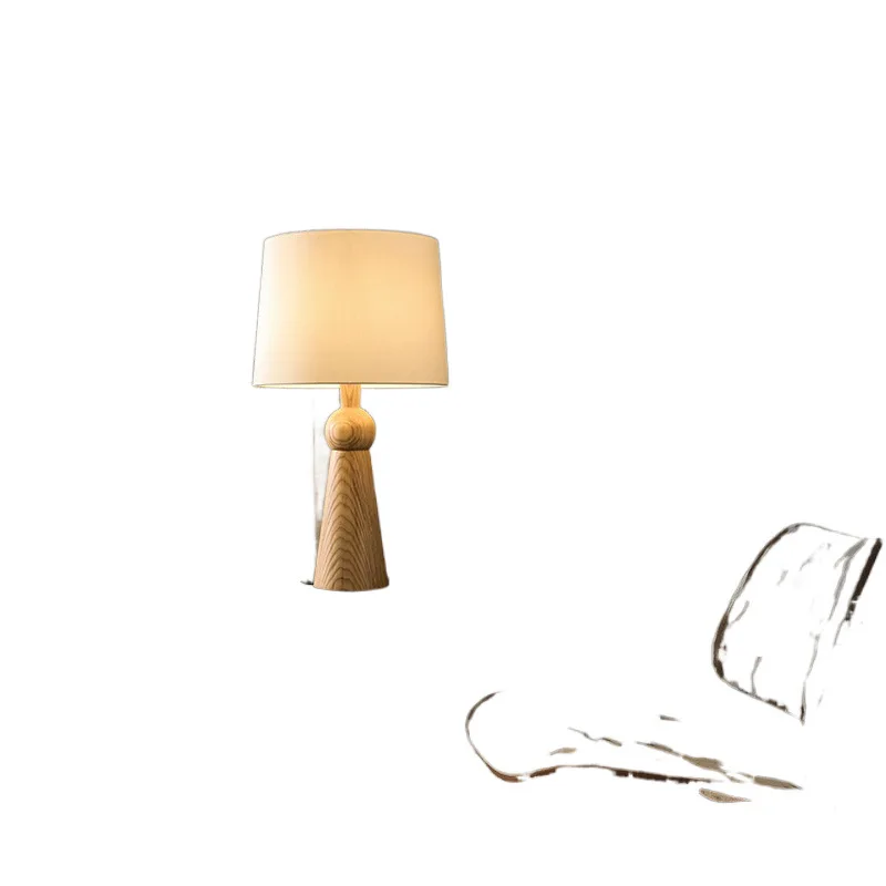 

Прикроватная лампа для спальни из массива дерева, гостиная, кабинет, теплое украшение