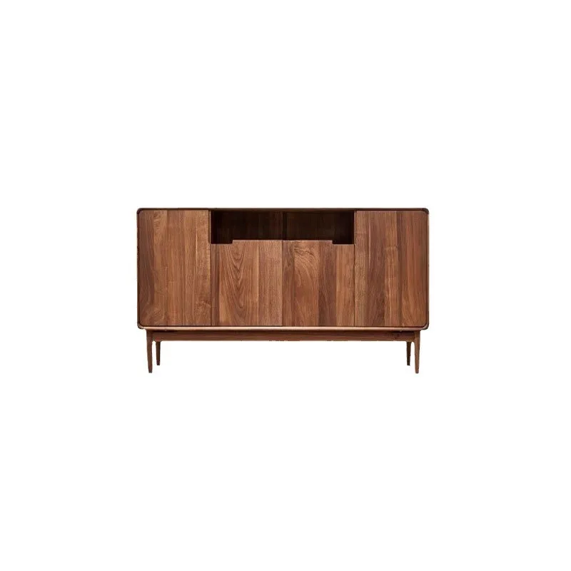 

North American black walnut solid wood side cabinet Nordic simple restaurant home storage
