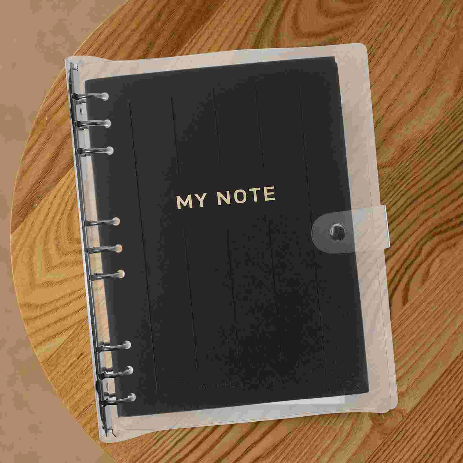 Binder 4 Ring Plastic Hand Account Cover Notebook Shell Notepad Case Loose-leaf A5