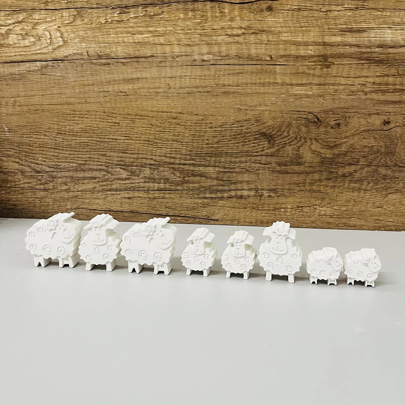 Sheep Silicone Mold For Soap Making Cartoon Animal Chocolate Ice Cube Candy Cake Decoration Crayon Wax Melts Art Craft Kitchen