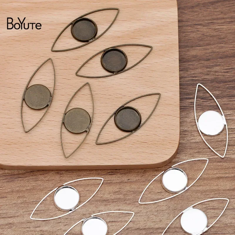 BoYuTe Custom Made (200 Pieces/Lot) Antique Bronze Silver Plated 12MM Cameo Cabochon Base Settings Diy Jewelry Accessoires