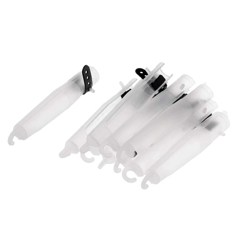 10 pçs plástico telescópica vara de pesca ponta tampa pólo protetor mar equipamento pesca substituição equipamentos