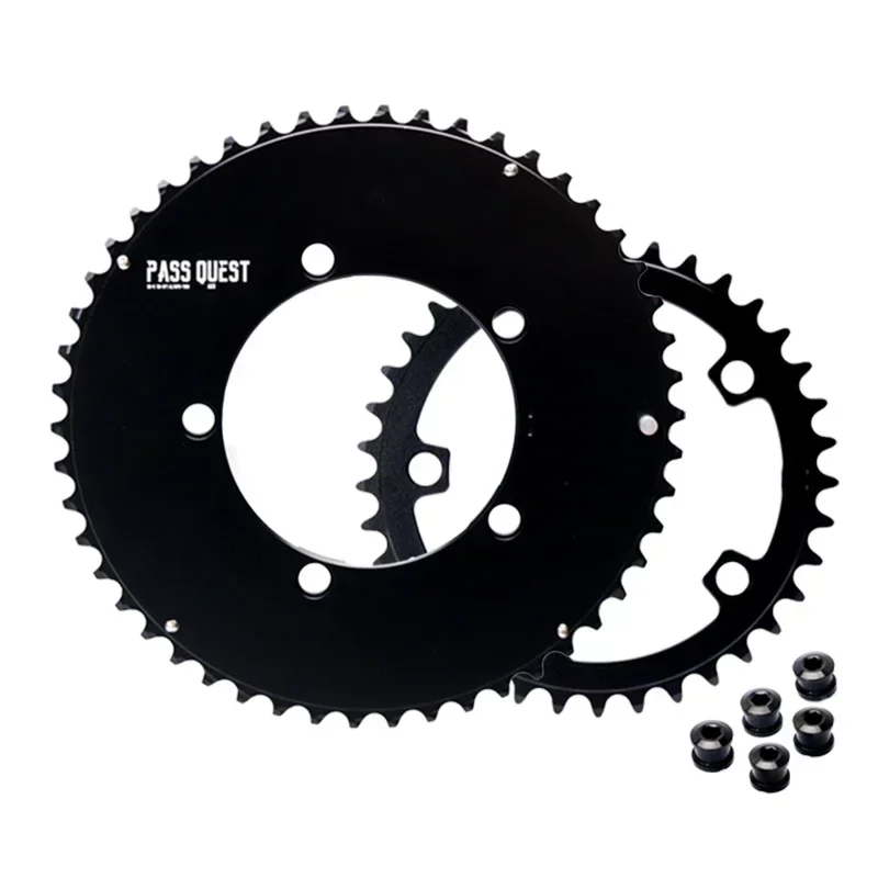 PASS QUEST 110bcd double chainring 5 bolt road bike Narrow wide 110 bcd Chain ring for SRAM axs 12 speed Shimano chainwheel