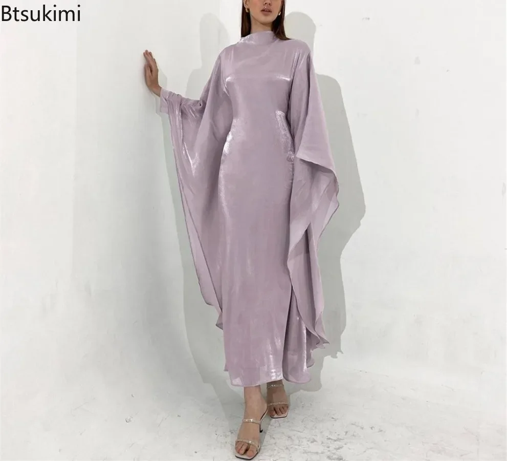 Eid Ramadan moda muzułmańska abaje dla kobiet rękaw w kształcie skrzydła nietoperza sukienka Maxi Party suknie wieczorowe maroko Kaftan dubaj szata Vestidos