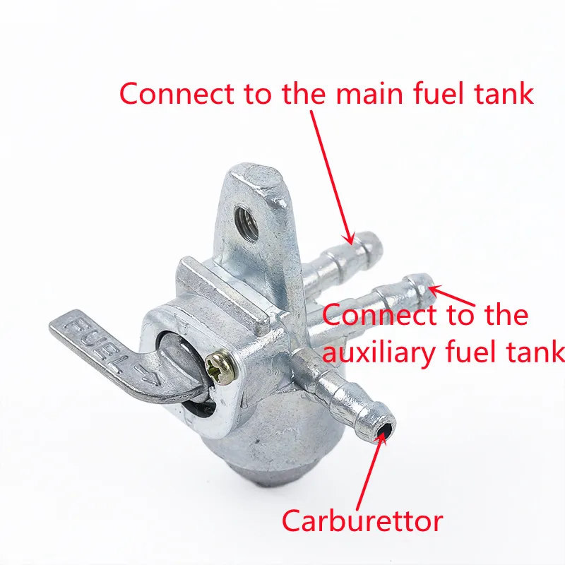 3-Port Gas Fuel Valve Switch Petcock Tap Valve Switch For Motorcycle Dirt Bike ATV New