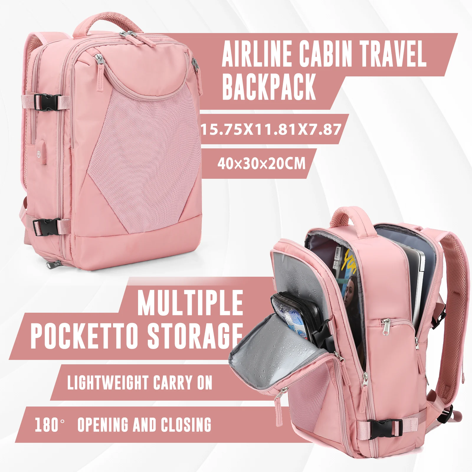 

Ручная кладь Wizzair 40x30x20, дорожный рюкзак, сумка для кабины, повседневная деловая ручная кладь, рюкзак для ноутбука для женщин, походные сумки