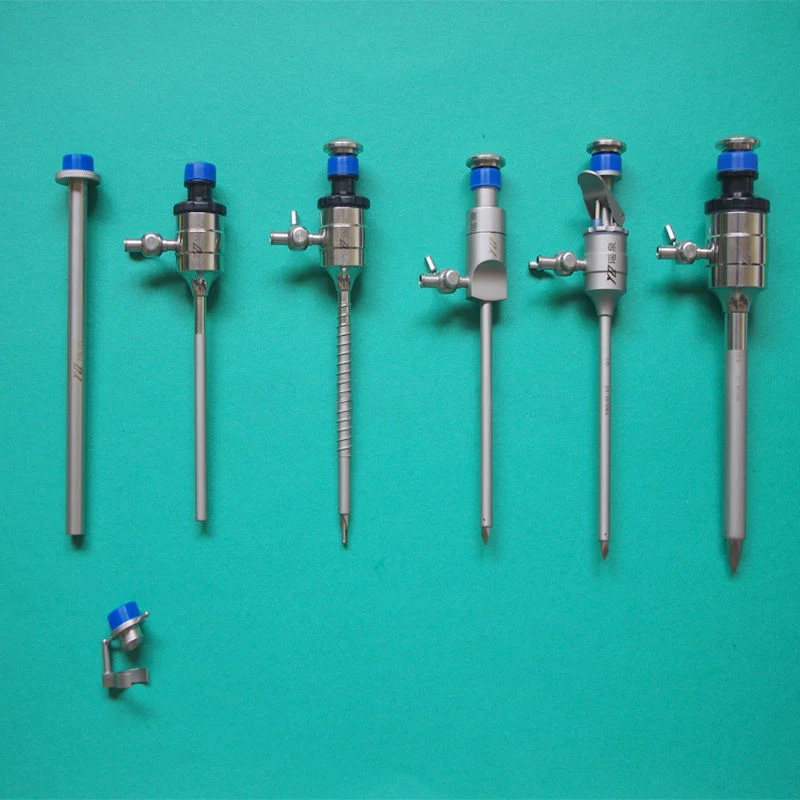 

Laparoscopic Equipment Trocars Reusable Surgical instrument Training Flip Magnetic Sealing Slicon Sealing Cross Trocar