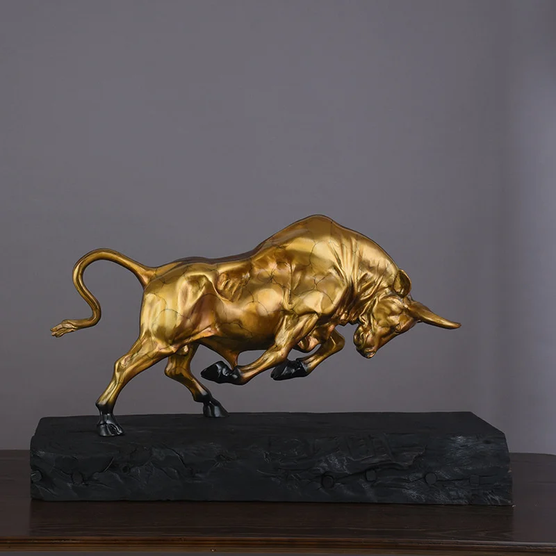 bronze cattle copper ornaments Zodiac cattle craft gifts office home, living room decorations company opening gifts