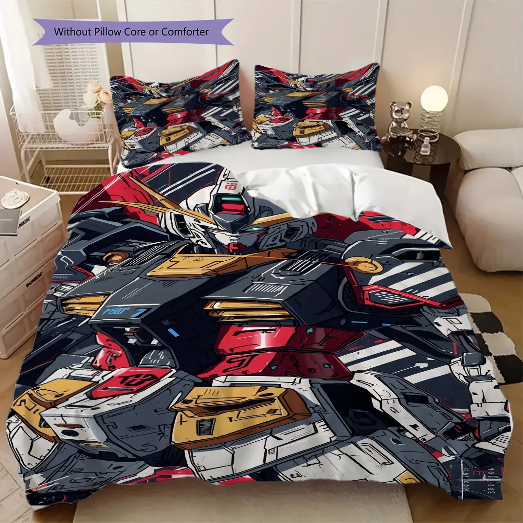 Gundam Soft and Comfortable Duvet Cover, Children's Bedding Set Gift, Extra Large Size, Various Sizes Available LXR103