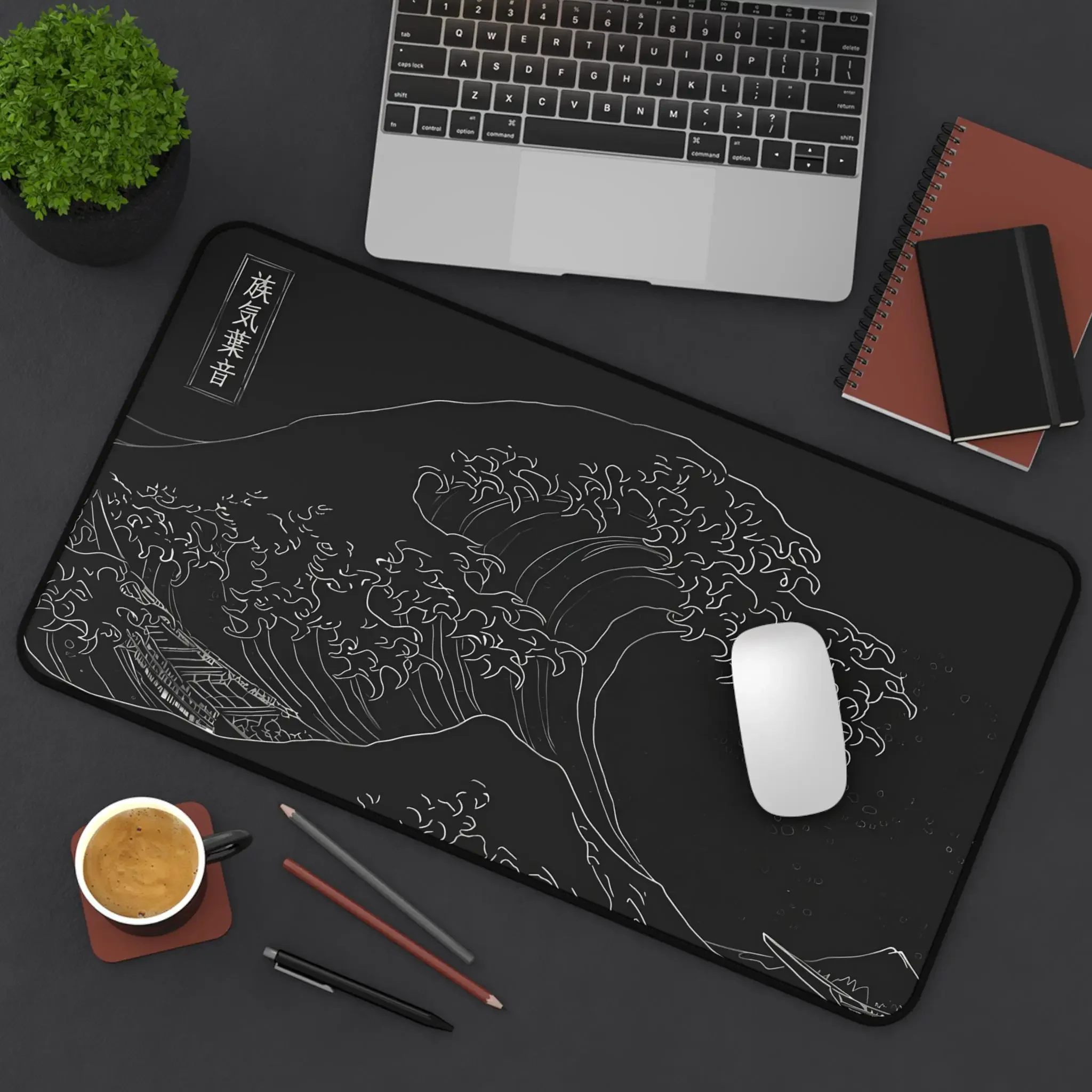 Japanese Great Wave of Kanagawa Mausepad Great Wave Desk Mat Gaming Mat Pad on The Table Office Gamer Accessories Keyboard Pad