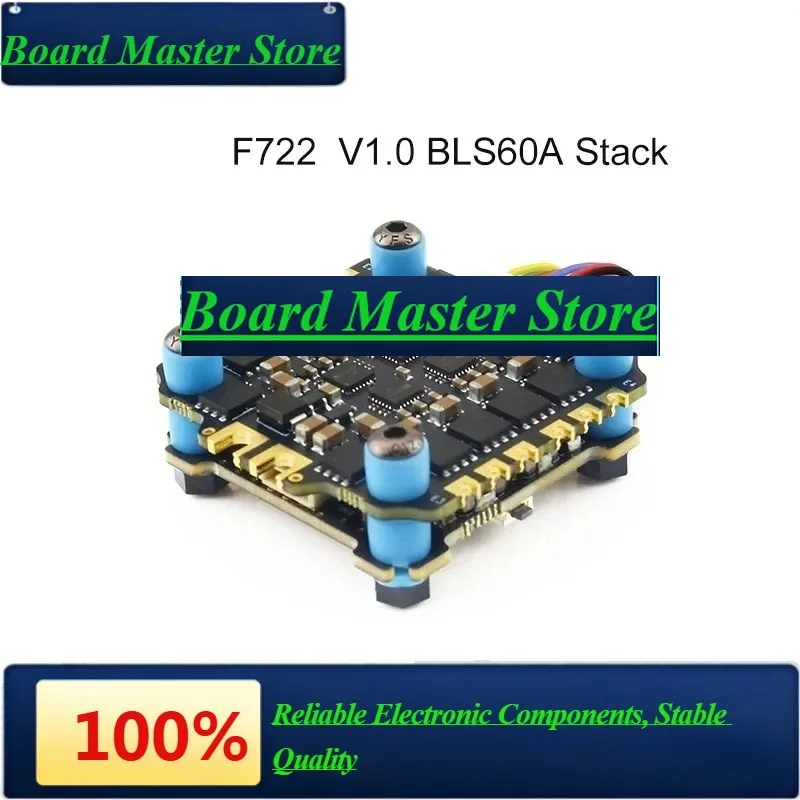 BaMasSoloGood F722 60A Stack ICM42688P F722 Flight Controller BLHELI_S 60A 4in1 ESC 30.5X30.5mm 2-6S For FPV Freestyle Drones Pa