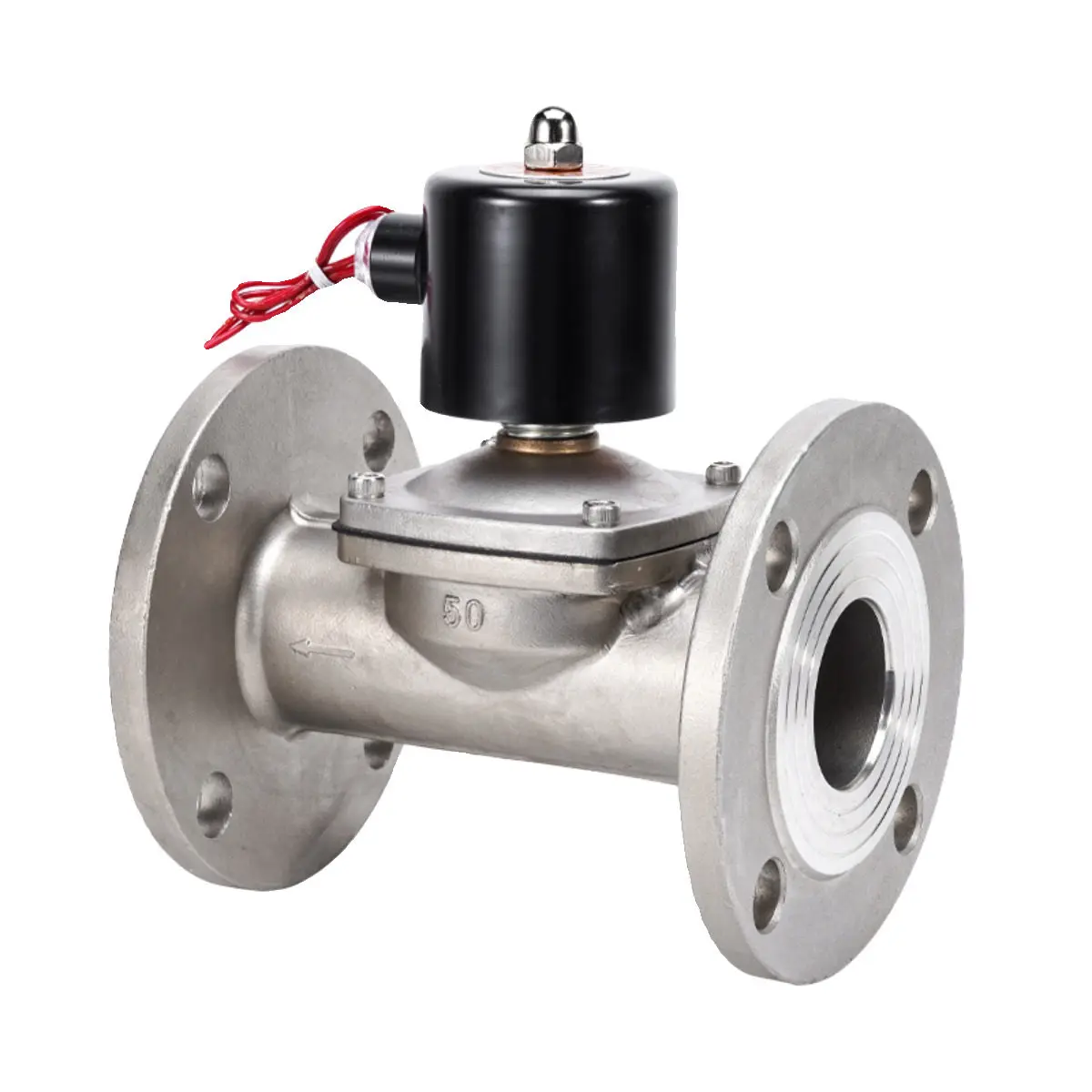 Water flanged solenoid valve 2W stainless steel Flanged water air solenoid valve 304 stainless steel