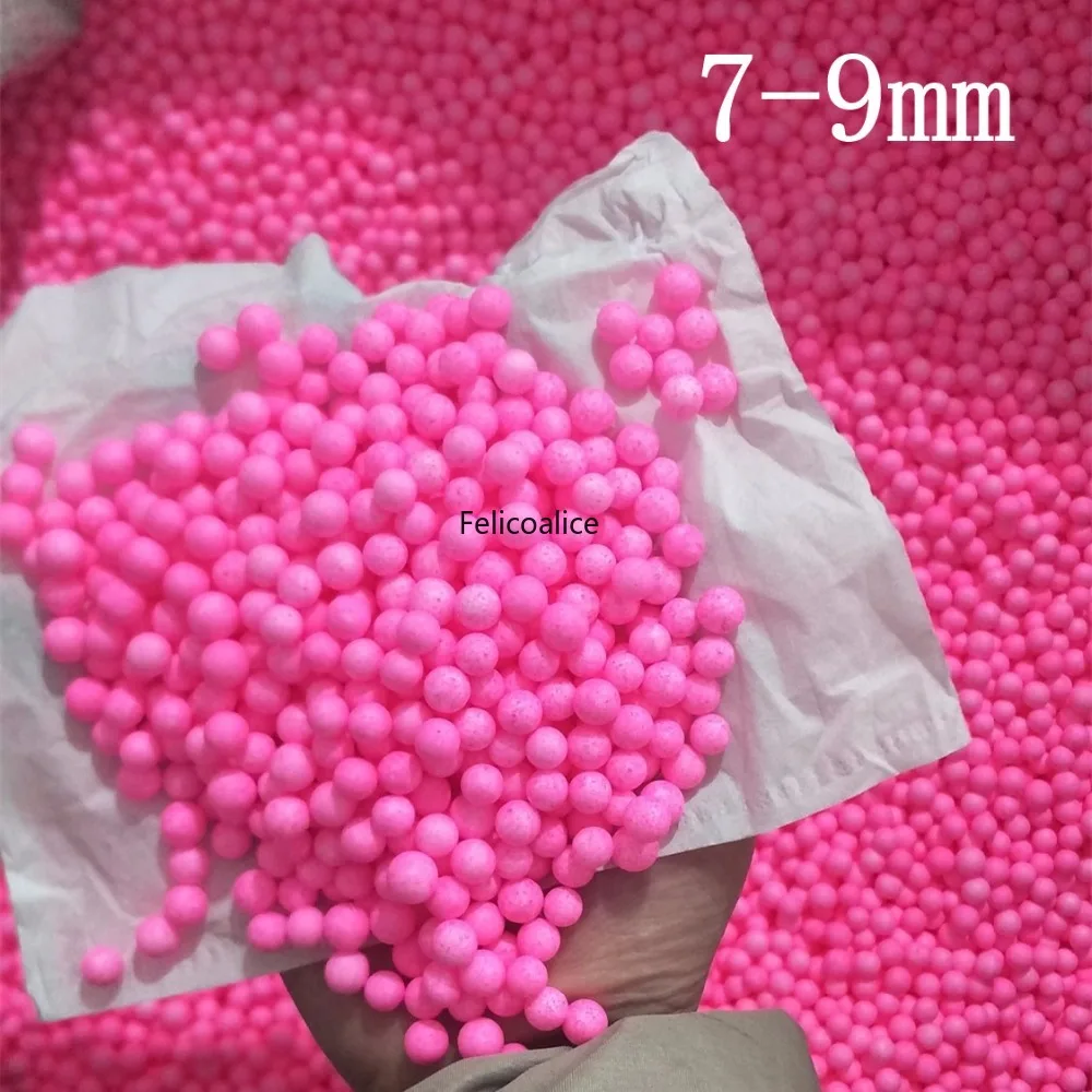 Eco-Friendly Wholesale 500g 7-9mm Foam beads mini colored round foam balls Crystal Bottle decoration pillow/sofa filler