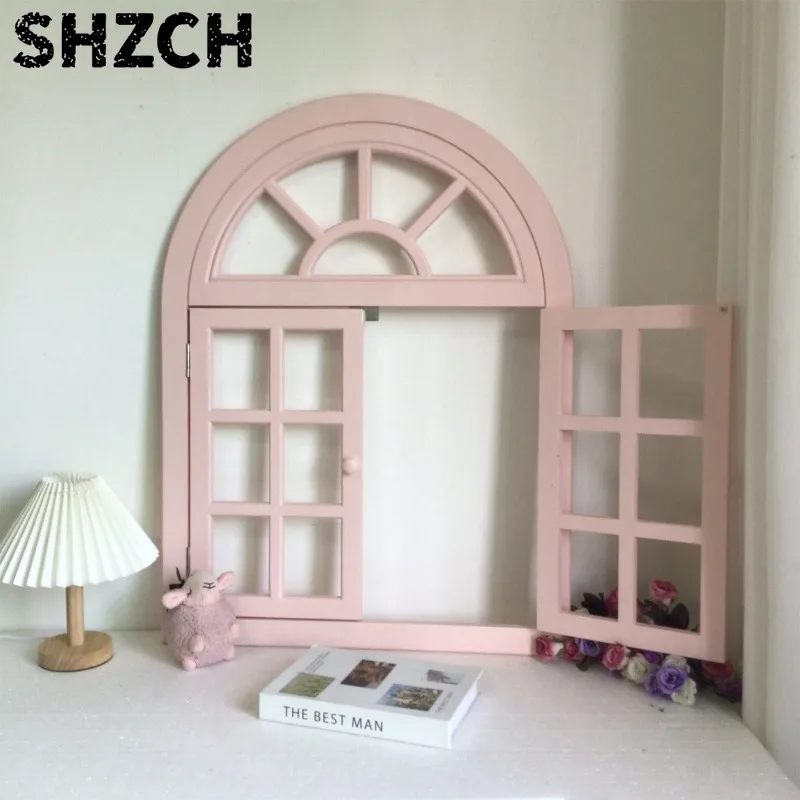 Cute Fake Window Wal Hanging Ornament Window Frame Background Decor Hide Blemish Art Decoration Home Beautify Decorative Frame