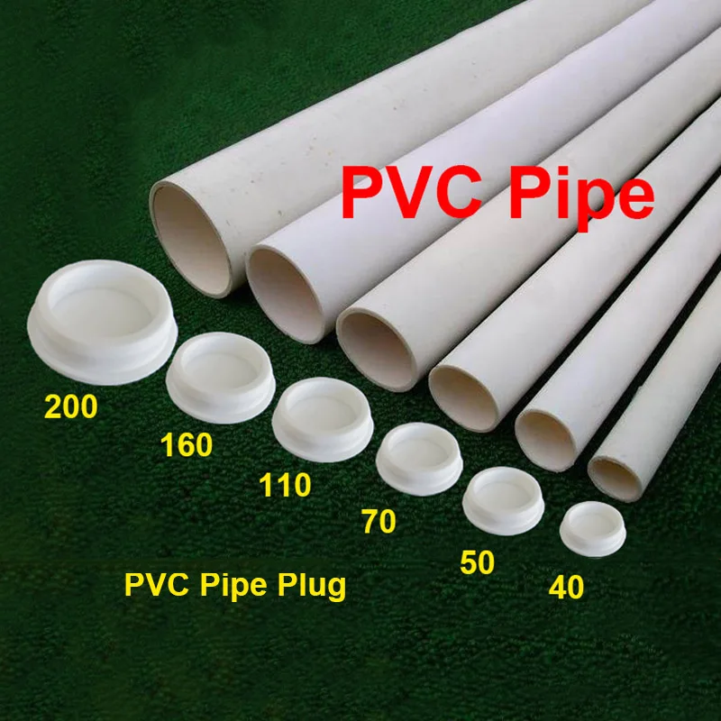 

PVC Pipe/Pipe Joint Plug 40/50/75/110/160/200 Silicona Rubber Stoppers PVC Pipe End Cover Protective Caps Hole T Waterproof Plug