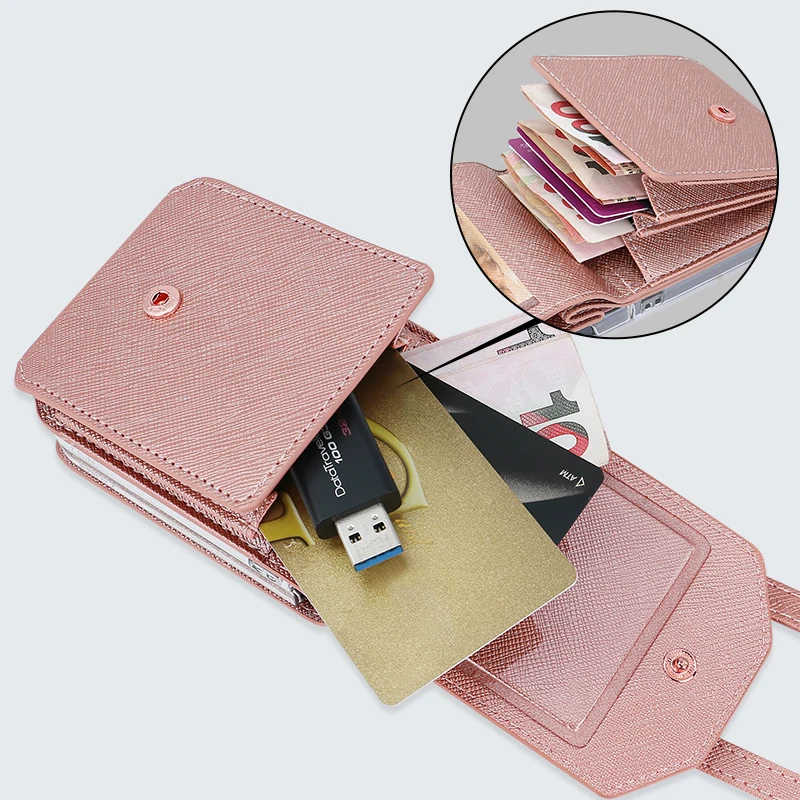 VIETAO-funda de cuero PU para tarjetas bancarias, billetera para teléfono con cordón cruzado, Compatible con Samsung Galaxy Z Flip7 6 Flip5 Flip4 Z3