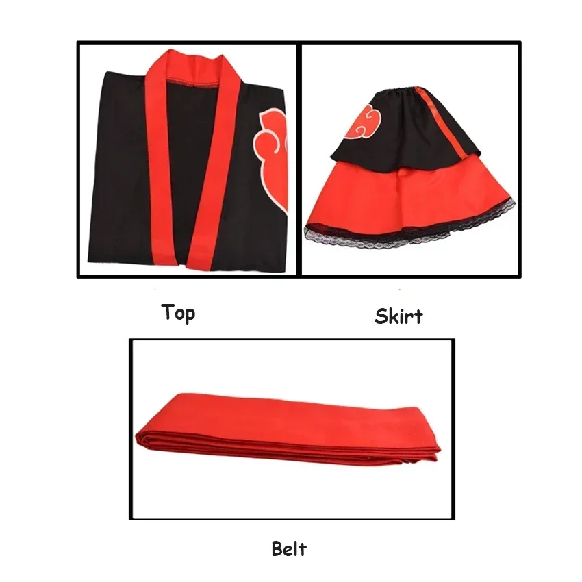 2026 New Lolita Anime Dress for Women Cosplay Costume Akatsuki Kimono, Maid Dress Uchiha Sasuke Clothes Suit Styles view 5