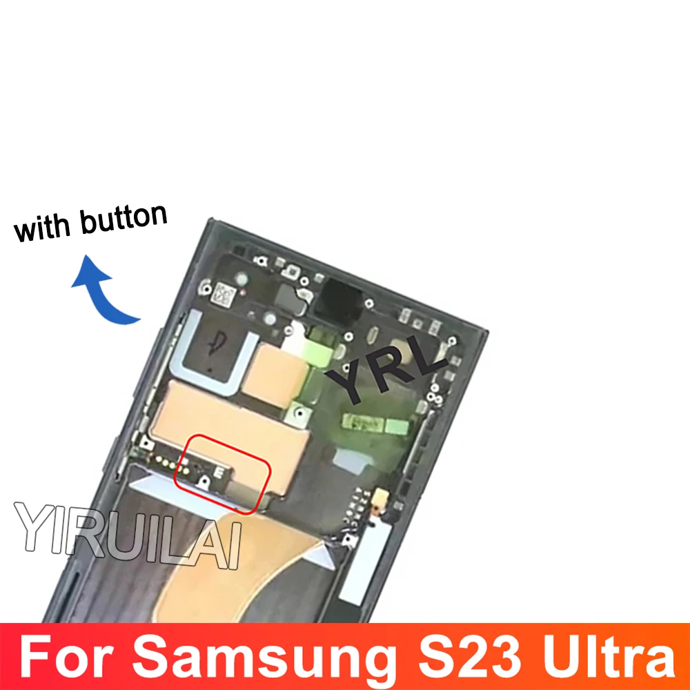 6.67‘' S23 Ultra Screen Assembly for Samsung Galaxy S23 Ultra S918B S918B/DS Lcd Display Digital Touch Screen with Frame