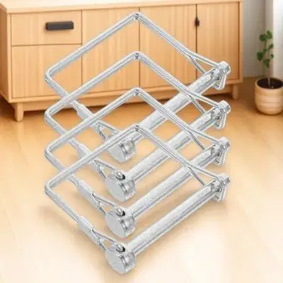 

4pcs Safety Pins Trailer Hitch Receiver Buckle Lock Silver Coupler Pin Carbon Steel Durable Long Service Easy Install