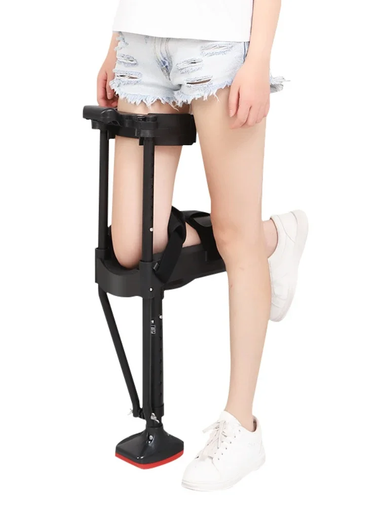 Support-Free Walking Aids Knee Walker Single-Leg Telescoping Assisted Walking Stick Hands Free Crutch Leg Knee Mobility Support