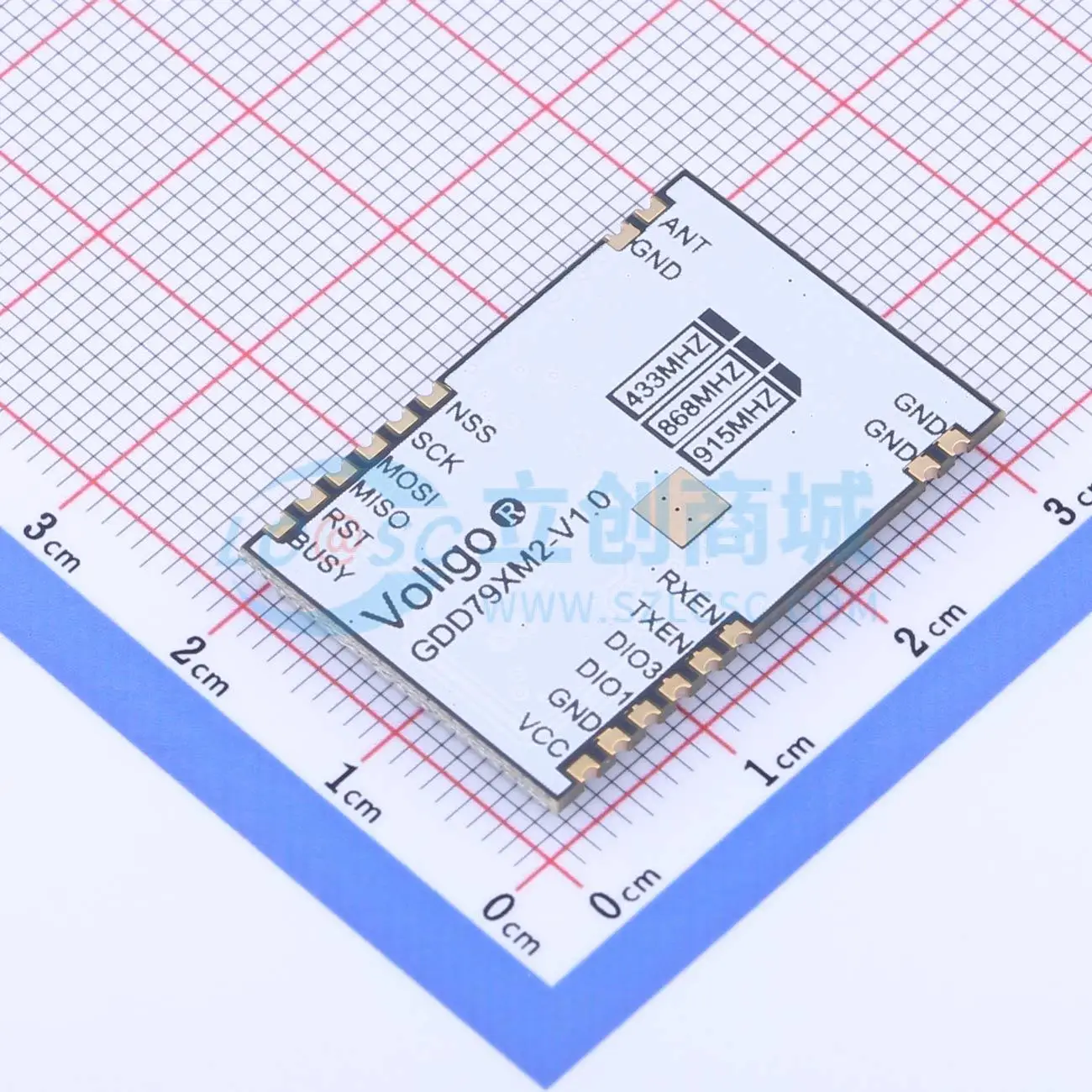 3pcs VGdd79S915X0M2 SMD 30x21mm transceiver 915MHz 30dBm RF Wireless Communication Module for Smart Home System