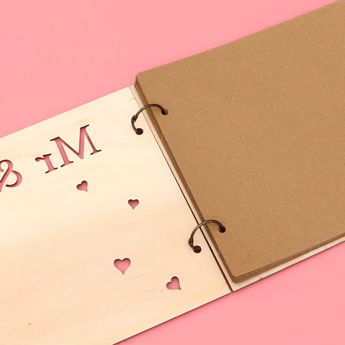 

Wooden Sign-in Book Wedding Guest Message Stylish for Party Guestbook Attendance