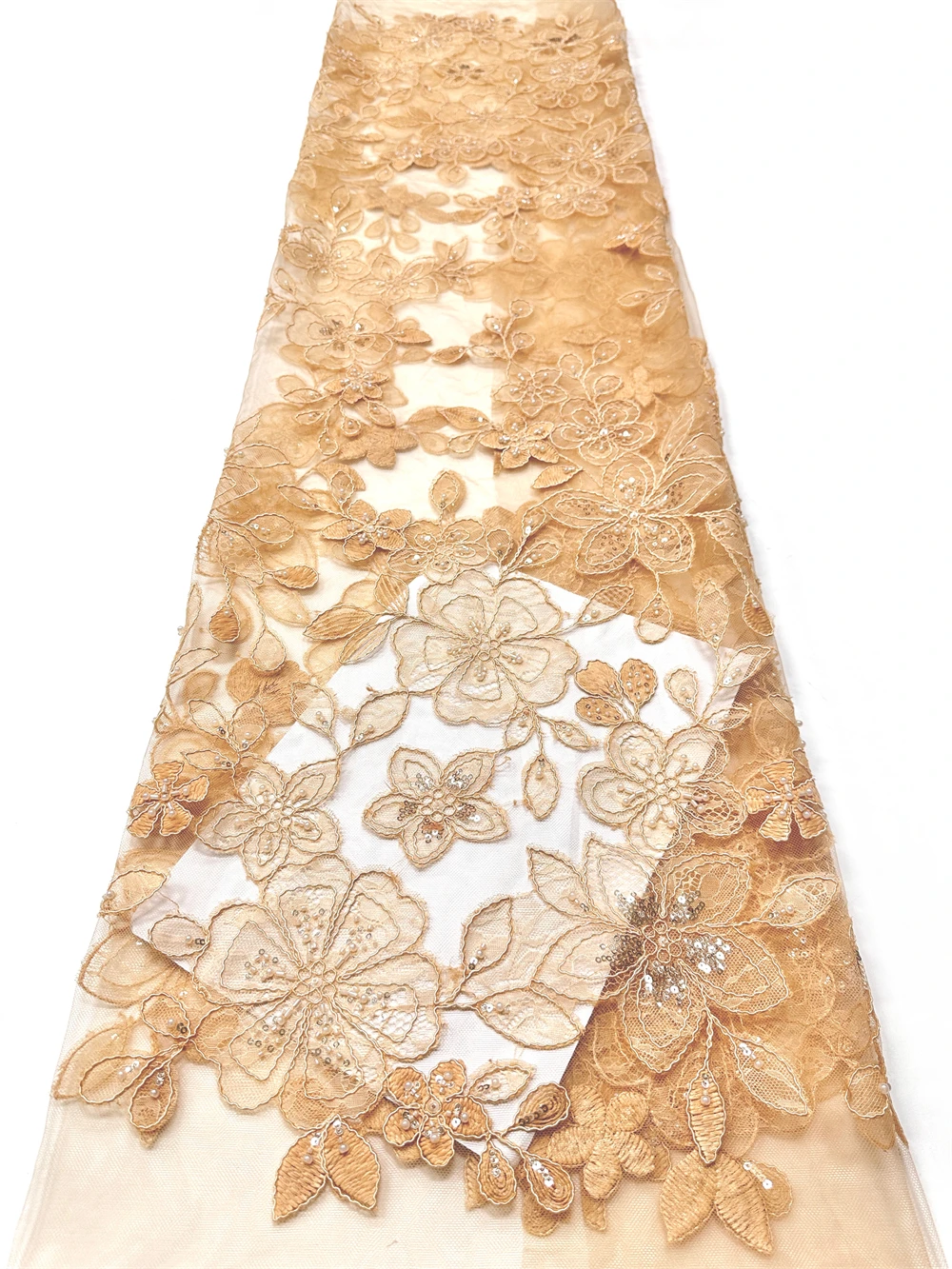 

African Lace Fabric 2026 Sequins Beaded Embroidery Groom Nigerian Bridal High Quality French Tulle Lace Fabric For Wedding