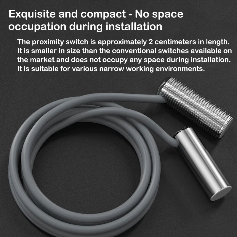 Small metal proximity switch elbow type sensor M8/6.5MM inductive limit switch 24V