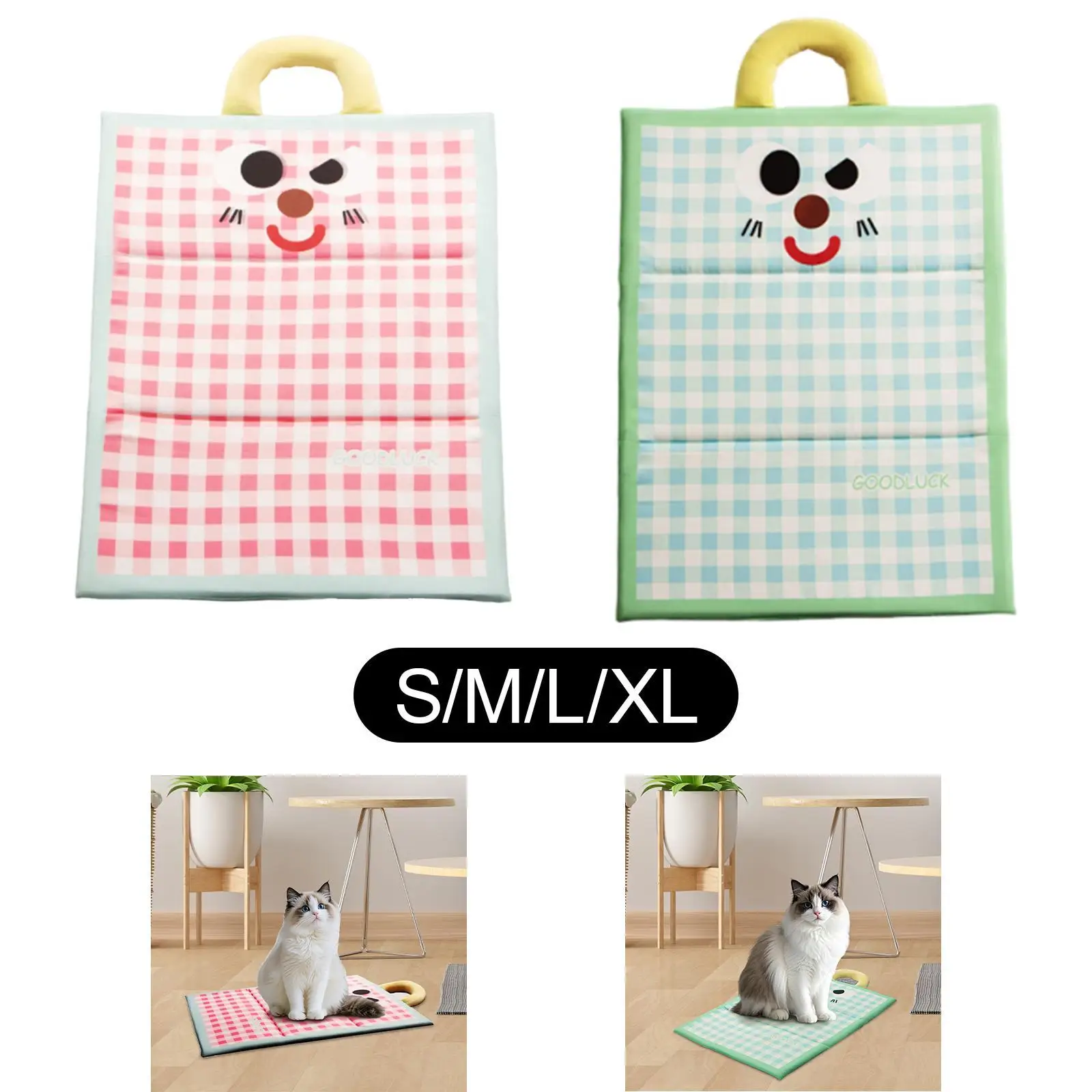 Gato cão almofada de dormir gelo seda gatinho gatinho indoor ao ar livre pet almofada de resfriamento para animais pequenos canis chão assento de carro