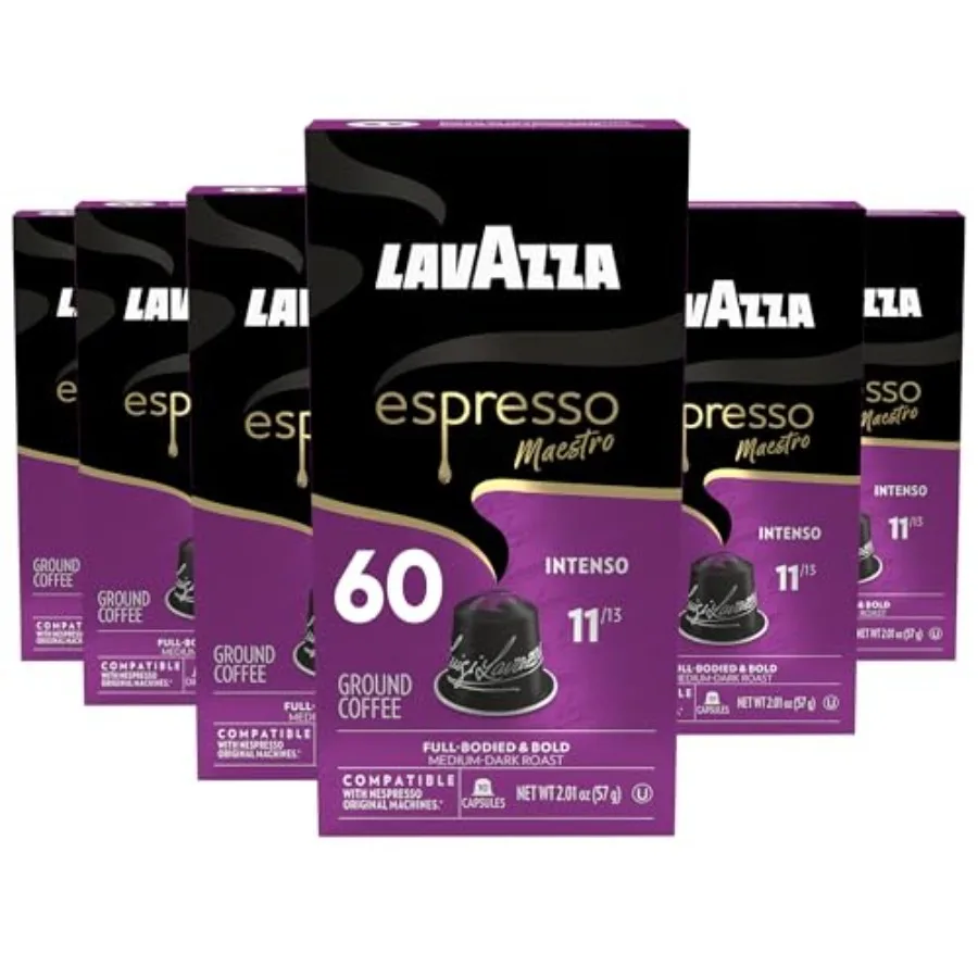 

Капсулы Espresso Maestro Intenso из алюминия, совместимые с оригинальными кофемашинами Nespresso*, средненемерная обжарка, арабика.