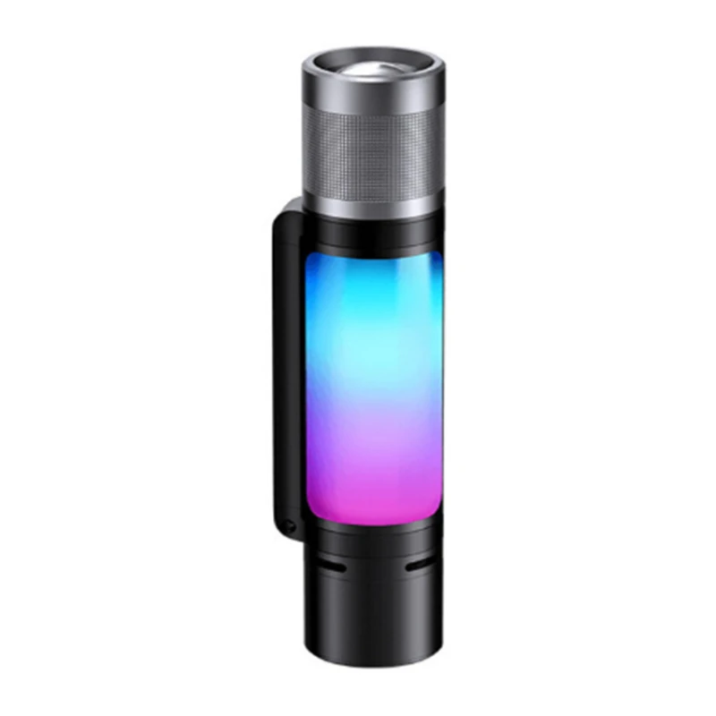 

Portable 12 in 1 Music Flashlight Outdoor IPX4 Waterproof Speaker Emergency Powerbank Rechargeable