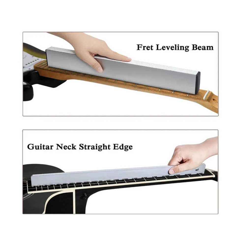 Guitar Polishing Guitar Workshop Guitar Neck Ruler Fret Sanding Leveler Four-sided Design High-quality Aluminum Alloy