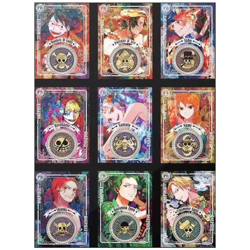 Anime ONE PIECE Rare PR Rhinestone Inlay Card Luffy Hancock Zoro Perona Toys for boys Collectible Cards Christmas Birthday Gift