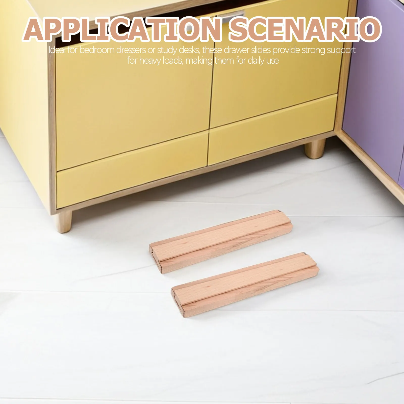 

2 шт. направляющие для выдвижных ящиков из массива дерева, замена для комодов, кухонных шкафов, мебели для спальни и кабинета, плавное и бесшумное скольжение, усиленные