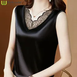 Spring and summer V-neck lace suspender vest with fashionable and casual design sense, minority bottomed top