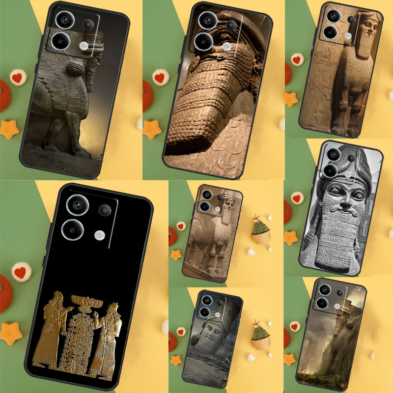  Lamassu Assyrian Mesopotamian Case For Xiaomi Redmi 13C 12 12C 9C 10C Redmi Note 11 12 13 Pro 9 10 10S 11S 12S Back Cover