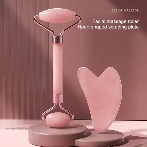 구아 샤 보드 마사지 롤러 페이스 넥 아이 수지 페이셜 마사지 악기 건강 관리 스크래핑 보드 근육 스킨 케어 도구