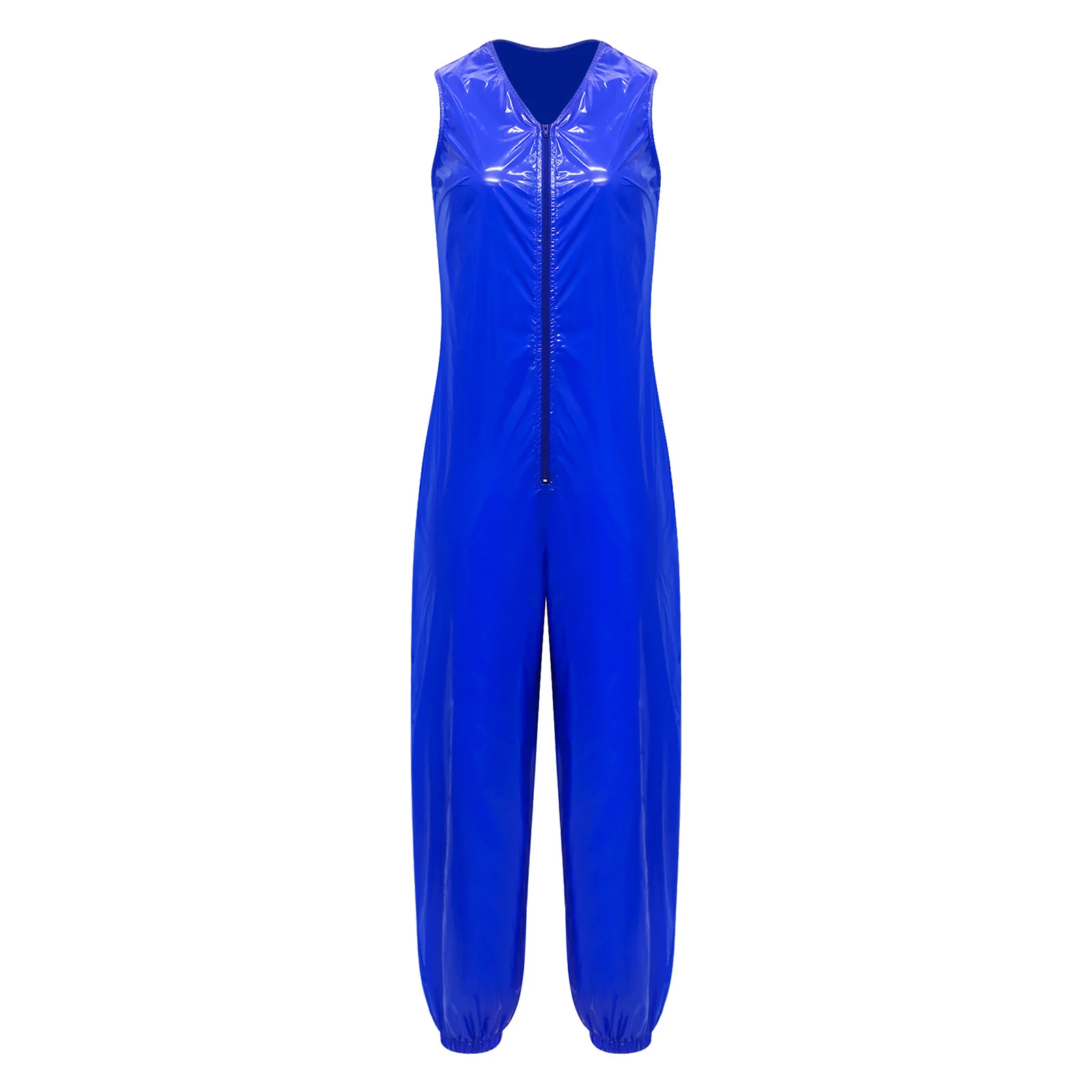 Unisex Erwachsenen Wasserdichter Windelüberzug Ärmelloser Reißverschluss-Bodysuit Elastische Beinöffnung Einteiliger Overall Anpassbarer Jumpsuit