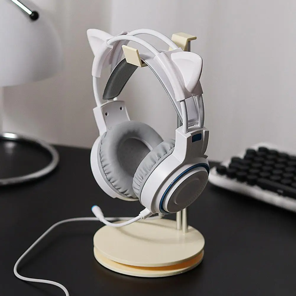 

Wood Headphone Stand Holder Rack Support Gamer Headset Stand Aluminum Black Bluetooth Earphone Hanger PC Gaming Accessories