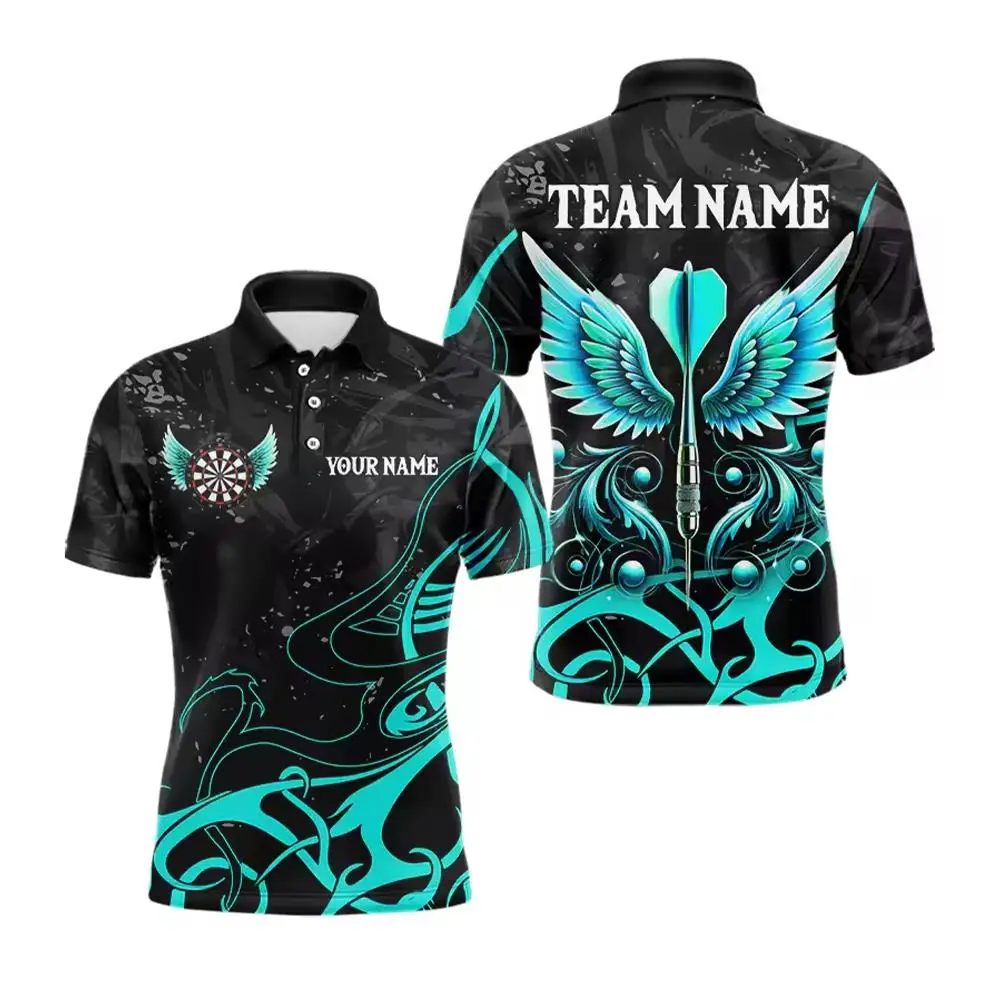 قمصان بولو رجالية مخصصة منقوشة بسهام أسماء الفريق والشعارات للأفراد والفرق ملابس يومية غير رسمية للرجال